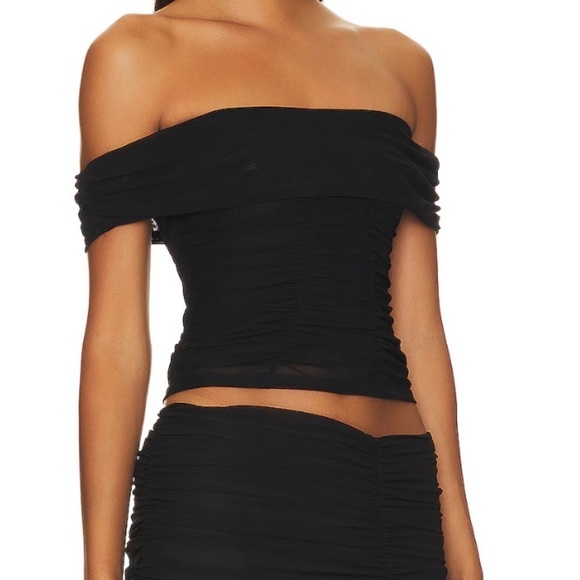 MAJORELLE Cara Top in Black - Picture 1 of 5